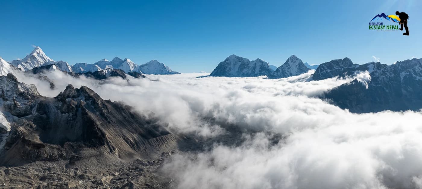 Ngozumpa glacier in the Everest Region